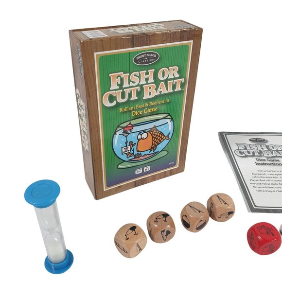 Fish Or Cut Bait Dice Game Family Night Front Porch Classics FLAW - Picture 4 of 6